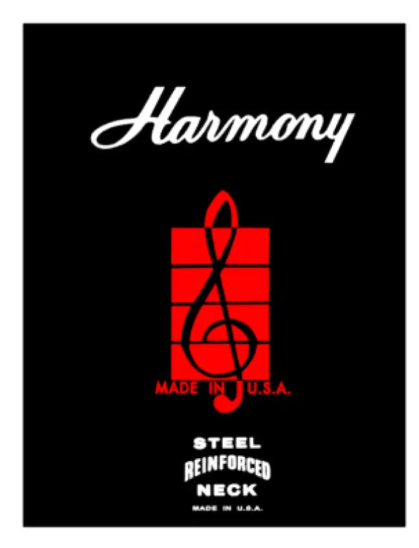 Harmony H162 Guitar Headstock Decal Logo Vinyl Waterslide -