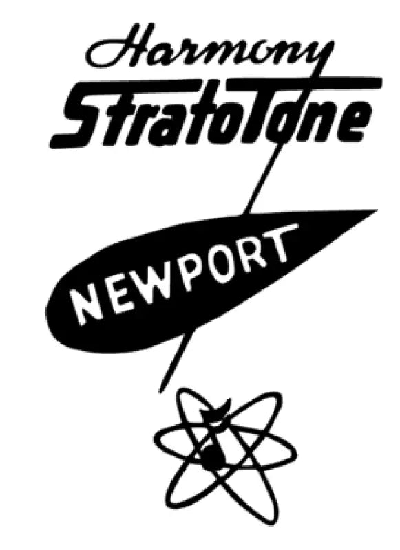 Harmony Stratotone Newport Guitar headstock Decal Logo waterslide or Vinyl Peel & Stick All Years - Guitar-Restore