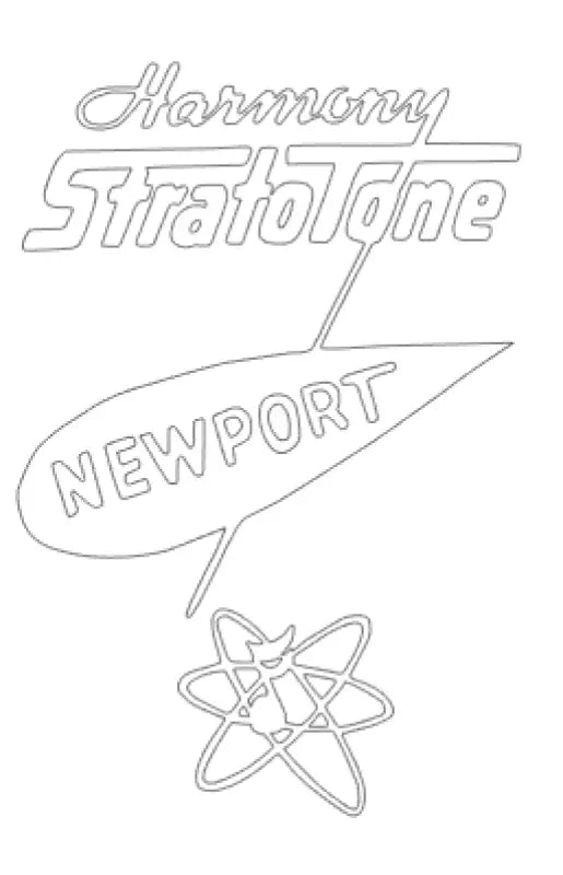 Harmony Stratotone Newport Guitar headstock Decal Logo waterslide or Vinyl Peel & Stick All Years H42/1