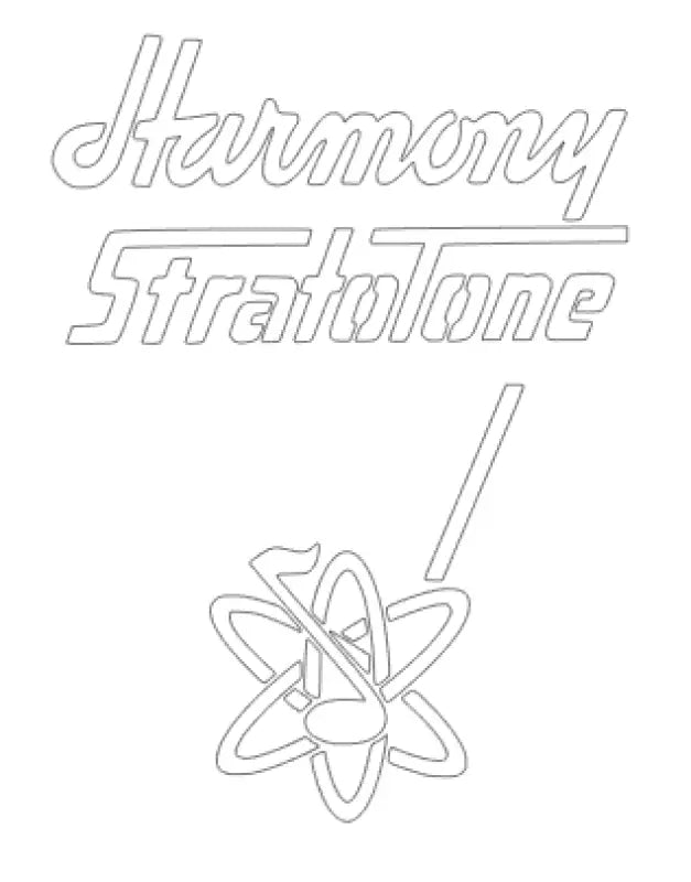 Harmony Stratotone Guitar headstock Decal Logo Waterslide or Vinyl Peel & Stick All Years - Guitar-Restore