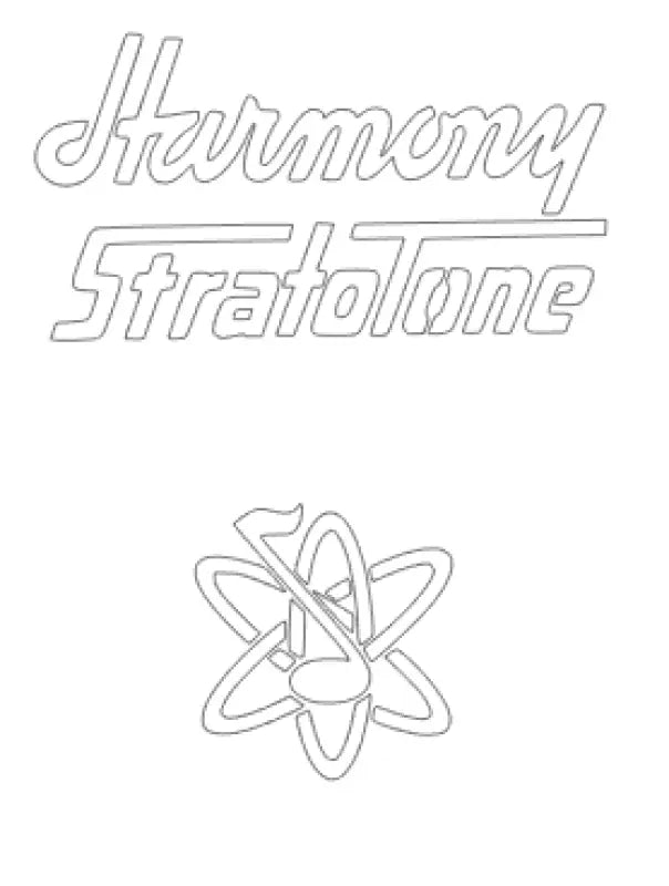 Harmony Stratotone Guitar headstock Decal Logo Waterslide or Vinyl Peel & Stick All Years - Guitar-Restore