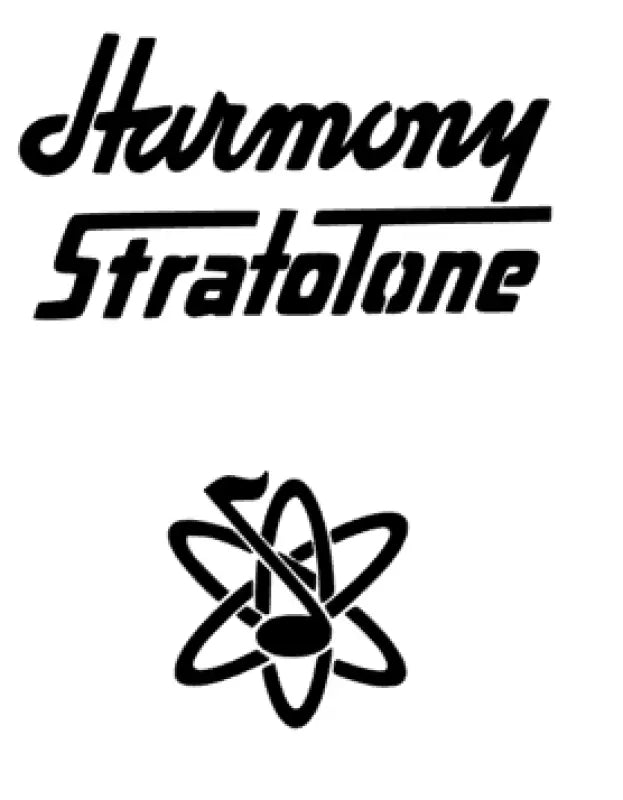 Harmony Stratotone Guitar headstock Decal Logo Waterslide or Vinyl Peel & Stick All Years - Guitar-Restore