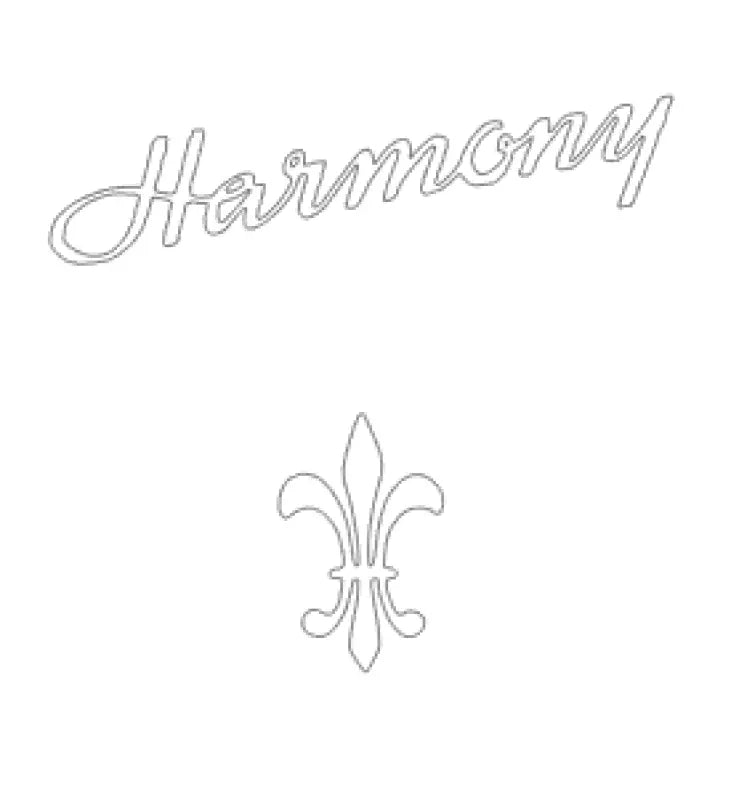 Harmony H75 H77 Guitar Headstock Decal Logo