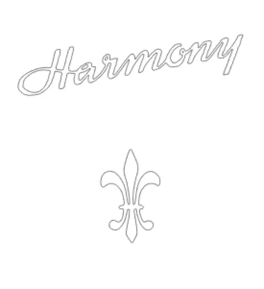 Harmony H75 H77 Guitar Headstock Decal Logo