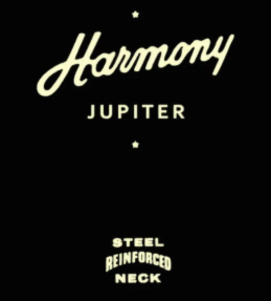 Harmony Jupiter Guitar Headstock Decal Logo, Waterslide or Vinyl Peel & Stick