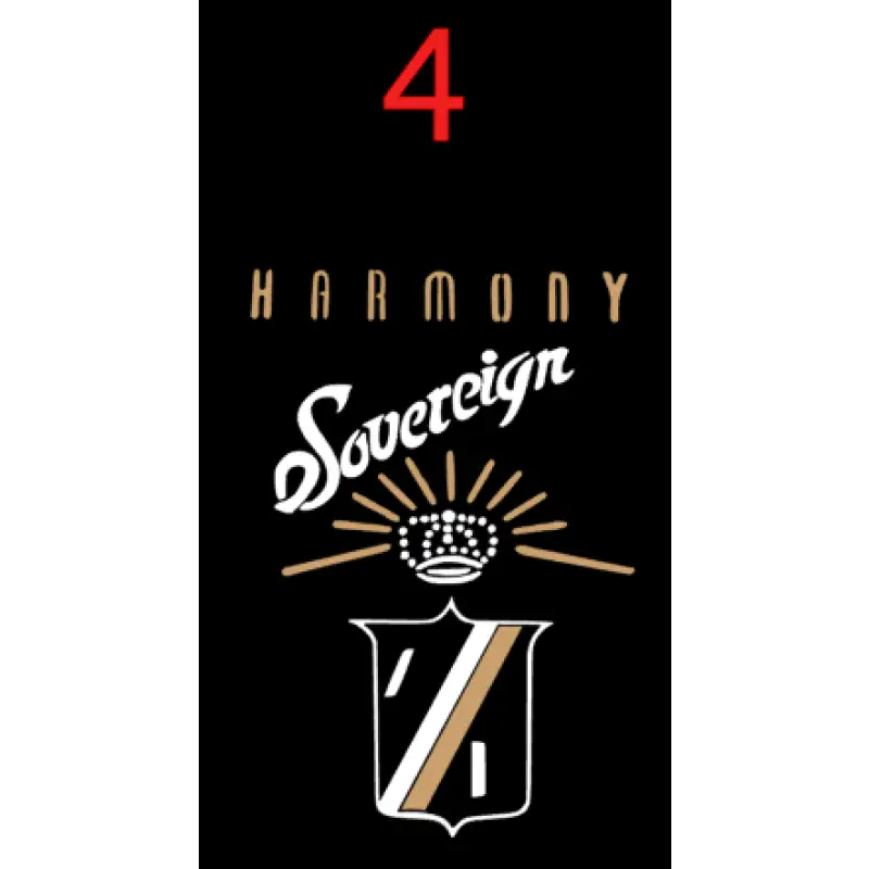Harmony Sovereign Guitar headstock Decal Logo waterslide or Vinyl Peel & Stick All Years - Guitar-Restore