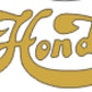 Hondo Lawsuit Era Fancy Script Headstock Decal Logo - Gold