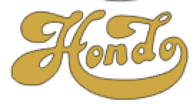 Hondo Lawsuit Era Fancy Script Headstock Decal Logo - Gold