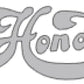 Hondo Lawsuit Era Fancy Script Headstock Decal Logo - Silver