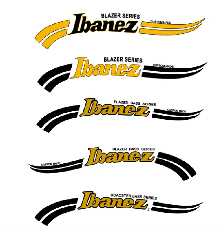 Ibanez Blazer Guitar or Blazer Bass or Roadster Bass Headstock Logo Decal Waterslide - Guitar-Restore