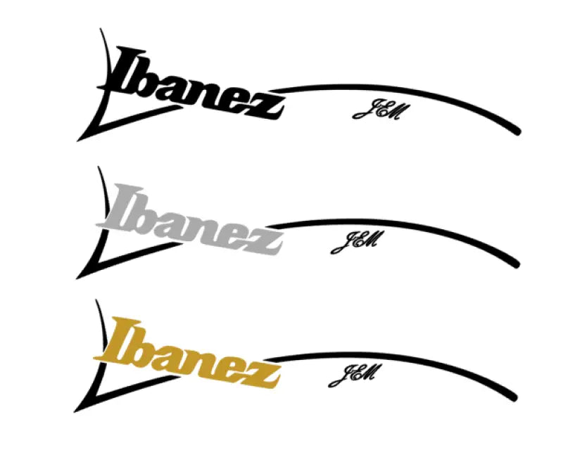 Ibanez JEM 7 String Headstock Logo Decal Vinyl & Foil 2 Color - Guitar-Restore