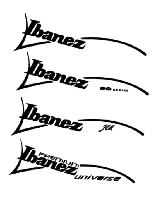 Ibanez JEM Repro Headstock Decal Logo Waterslide or Foil Peel & Stick - Guitar-Restore