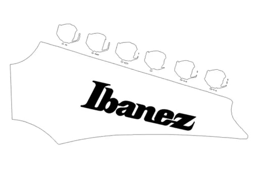 Ibanez JPM Petrucci Headstock Decal Logo Waterslide Vinyl Or Foil Peel & Stick