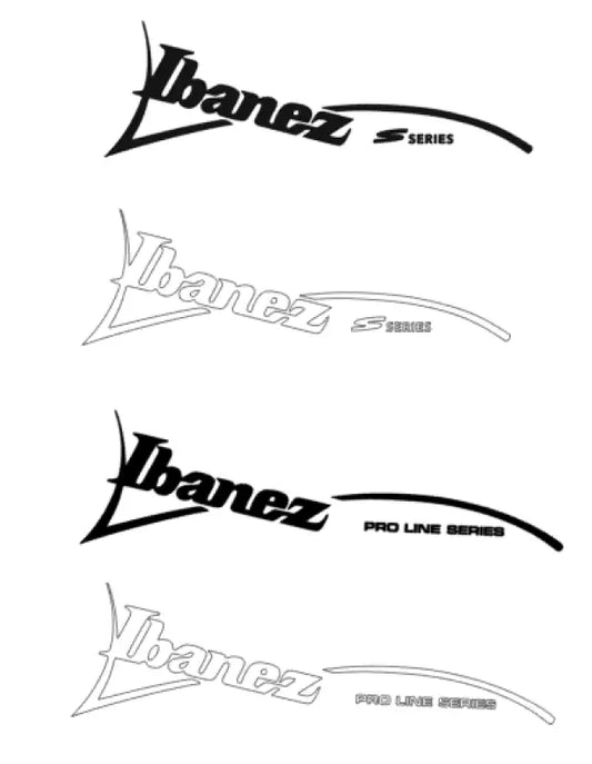 Ibanez S Series or Pro Line Repro Headstock Decal Logo Vinyl Waterslide - Guitar-Restore