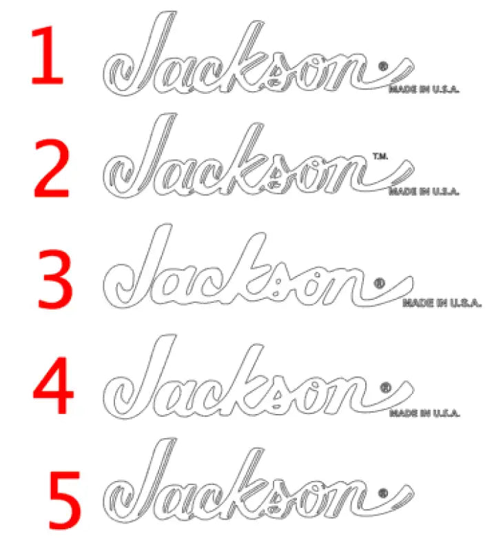 Jackson Inlay Sticker guitar-restore.net - Jackson Guitar Headstock Decals U.S.A. & Japan ...