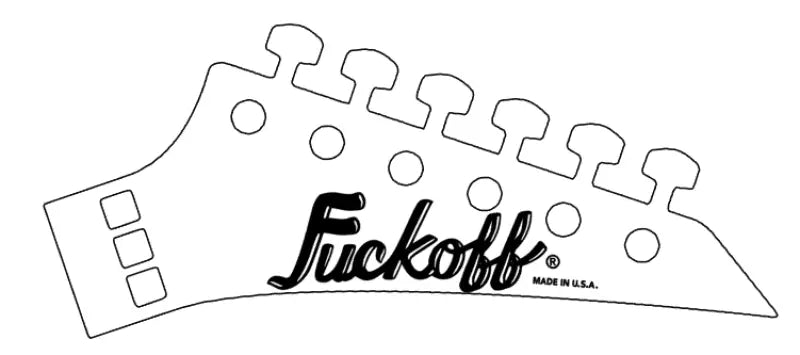 Jackson Parody Guitar Headstock Decal Jackass, Fucker, Fuckoff, Junk, Jackedson, Crackhead, Killer, Stinker Waterslide