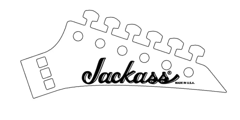 Jackson Parody Guitar Headstock Decal Jackass, Fucker, Fuckoff, Junk, Jackedson, Crackhead, Killer, Stinker Waterslide