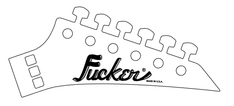 Jackson Parody Guitar Headstock Decal Jackass, Fucker, Fuckoff, Junk, Jackedson, Crackhead, Killer, Stinker Waterslide