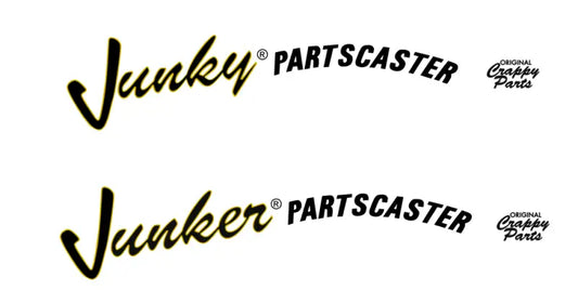 Junker or Junky Partscaster Fender Parody Guitar Headstock Decal Logo Waterslide