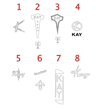 Kaye Instruments Logo/text guitar-restore.net - Kay Guitar Headstock Decal Logo White Waterslide ...
