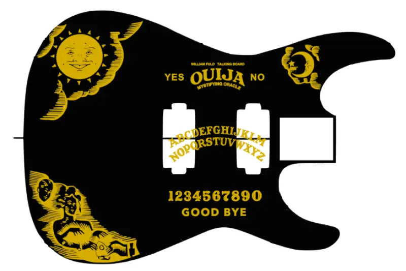 Kirk Hammett Ouija Decal Guitar Body Graphic Decal Set Black