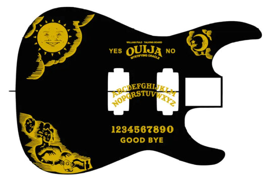 Kirk Hammett Ouija Decal Guitar Body Graphic Decal Set Black, White, Metallic Gold & Glow In The Dark