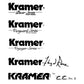 Kramer 5150 evh, vanguard, voyager, striker, floyd rose, elliot easton guitar headstock decal logo