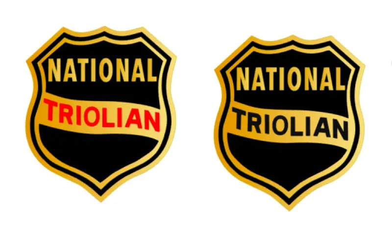 National Triolian Color Over Foil Headstock Decal Logo