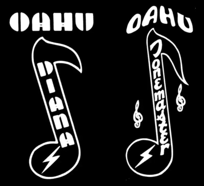 Oahu Tonemaster or Diana Guitar Headstock Decal Logo