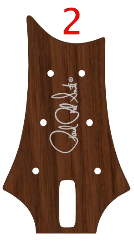 Paul Reed Smith PRS SE Guitar Headstock Decal Logo Complete Rosewood Vinyl Overlay Silver Foil Logo