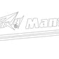 Peavey Mantis Guitar Headstock Decal Logo Waterslide - White