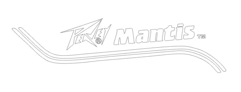 Peavey Mantis Guitar Headstock Decal Logo Waterslide - White