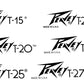 Peavey T-15, T-20, T-25, T-26, T-27 Guitar Headstock Decal Waterslide