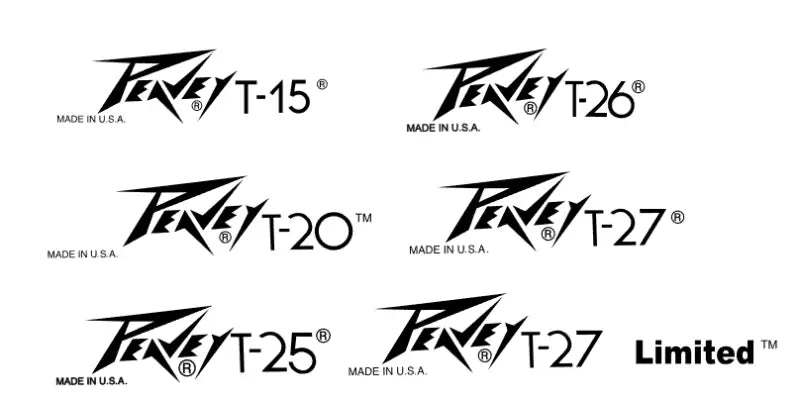 Peavey T-15, T-20, T-25, T-26, T-27 Guitar Headstock Decal Waterslide