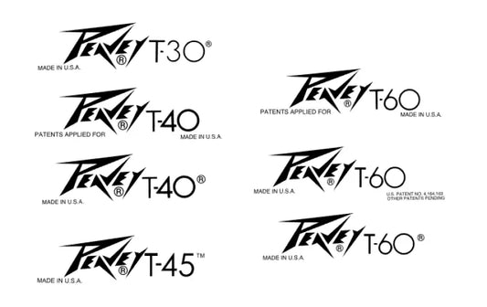 Peavey T-30, T-40, T-45, T-60, Guitar Headstock Decal Waterslide