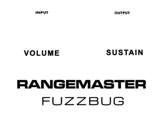 Rangemaster Fuzzbug Guitar Effects Pedal 60's Decal Logo Set Waterslide