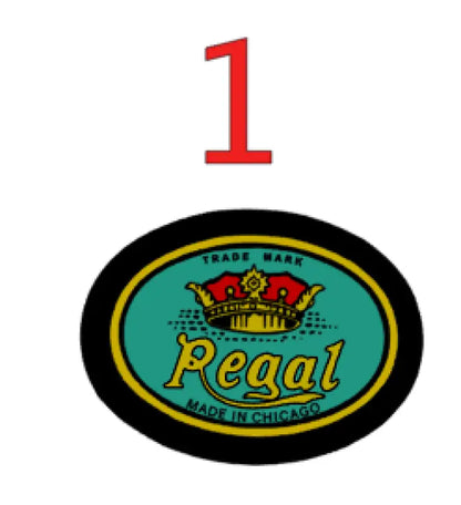 Regal Guitar Headstock Decal Logo Waterslide or Vinyl Peel &