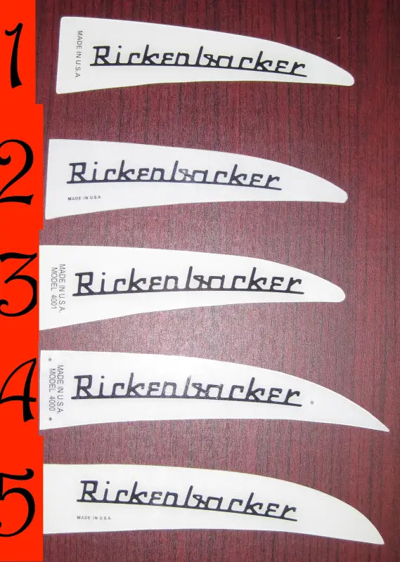 Rickenbacker Bass or Guitar Reproduction Plastic Truss Rod Covers Any Model