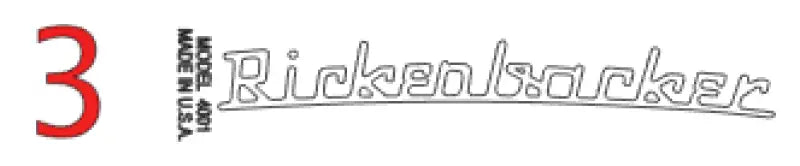 Rickenbacker Guitar or Bass Headstock Truss rod Decal Logo