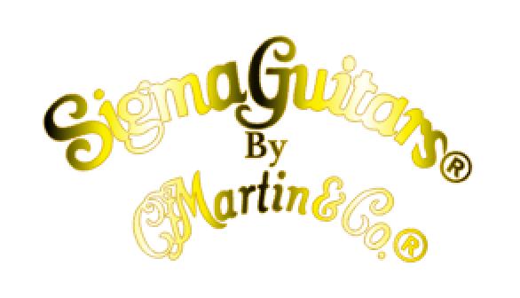 Sigma Guitars By Martin Guitar Headstock Decal Logo - Gold