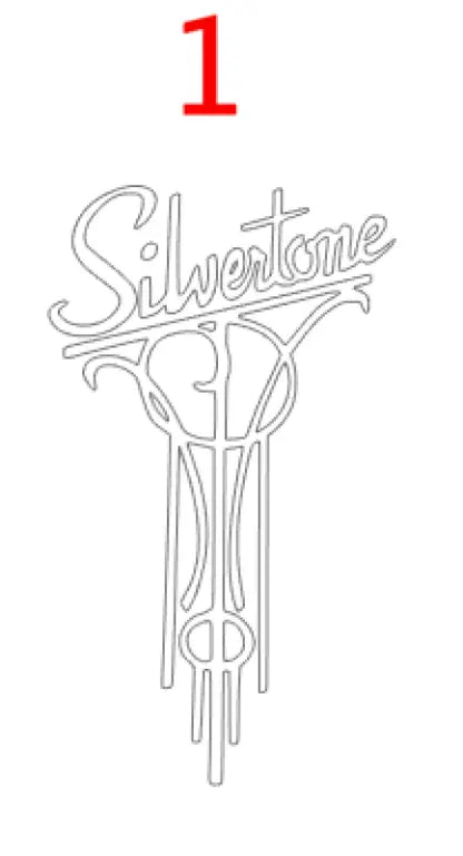 Silvertone Guitar Headstock Decal Logo Vintage To Modern Era