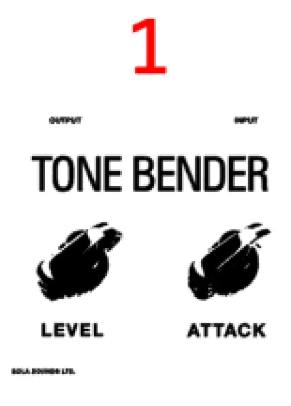 Sola Sounds TONE BENDER MK I 1 Guitar Effects Pedal Guitar Decal Logo Waterslide 