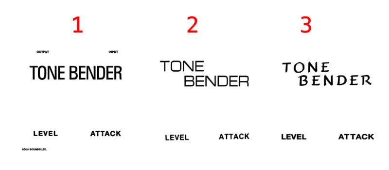 Sola Sounds TONE BENDER MK I 1 Guitar Effects Pedal Guitar Decal Logo Waterslide or Vinyl