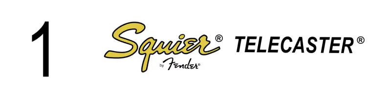 Squier Telecaster Tele Guitar Headstock Decal Logo