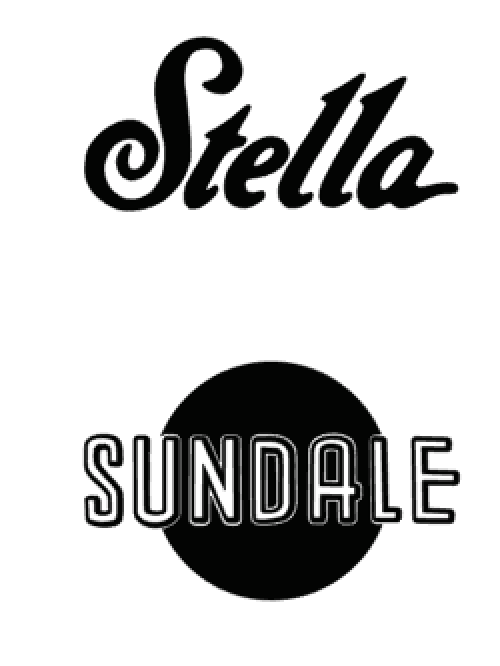 Stella Sundale Parlor Guitar By Harmony Headstock Decal White Waterslide