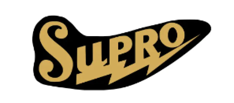 Supro Guitar Headstock Decal Logo Peel & Stick Vinyl - Gold