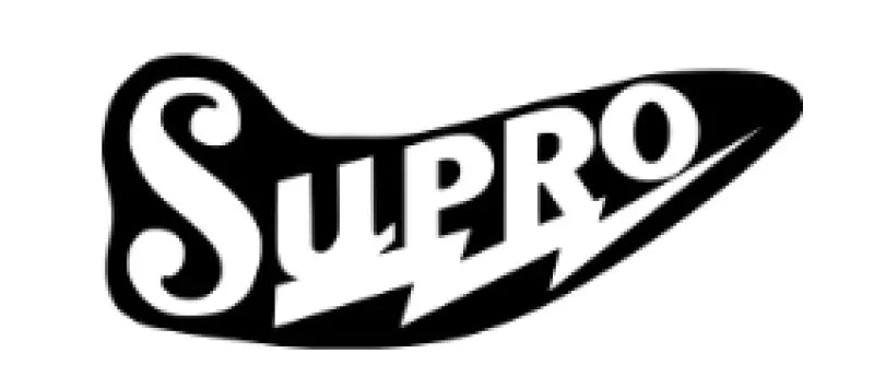 Supro Guitar Headstock Decal Logo Peel & Stick Vinyl - White