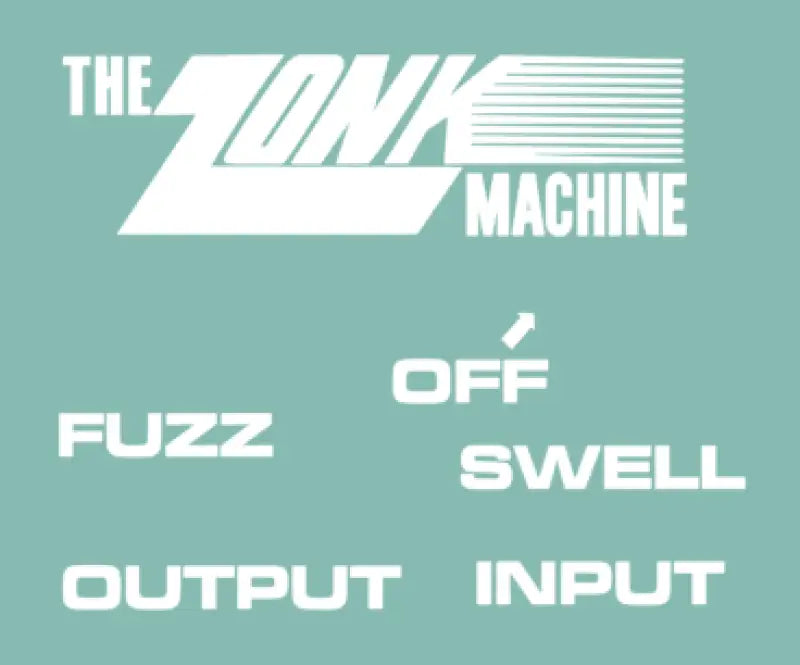 Zonk Machine First Edition Fuzz Guitar Pedal Decal Set