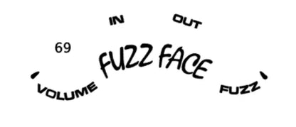 1969 Fuzzface Reproduction Pedal Decal Waterslide or Vinyl Peel & Stick - Guitar-Restore