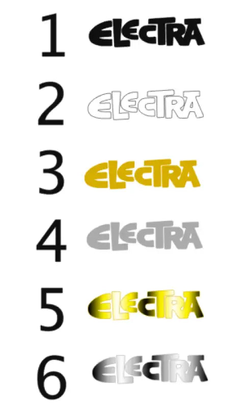 Electra Les Paul Lawsuit Clone Guitar Headstock Logo Decal waterslide or Peel & Stick - Guitar-Restore